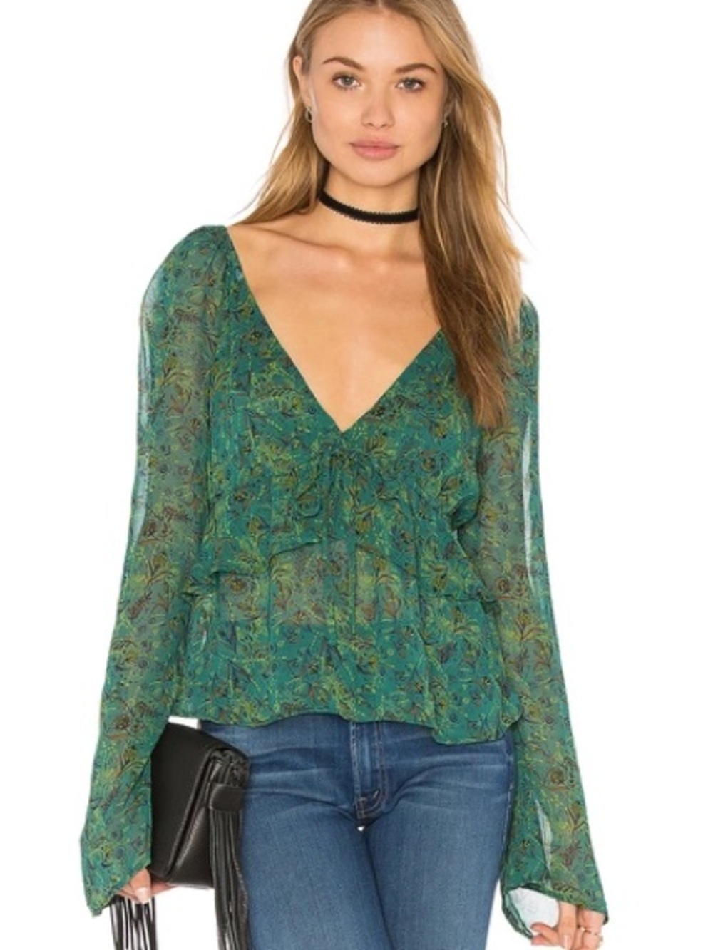 Free People Uptown Bell Sleeve Top